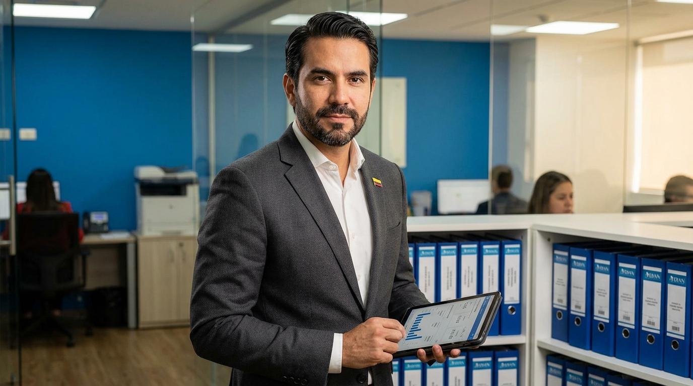 Contadora profesional trabajando